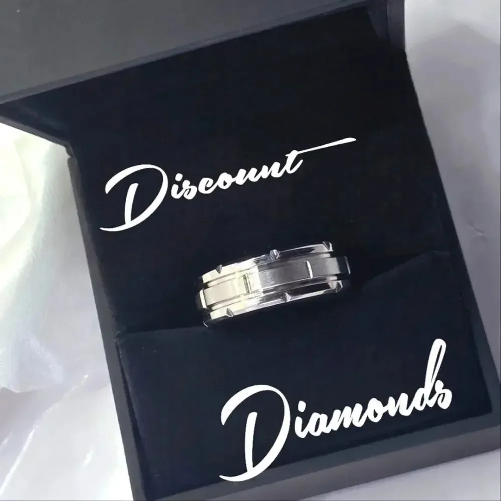Tungsten Polished Silver Ring